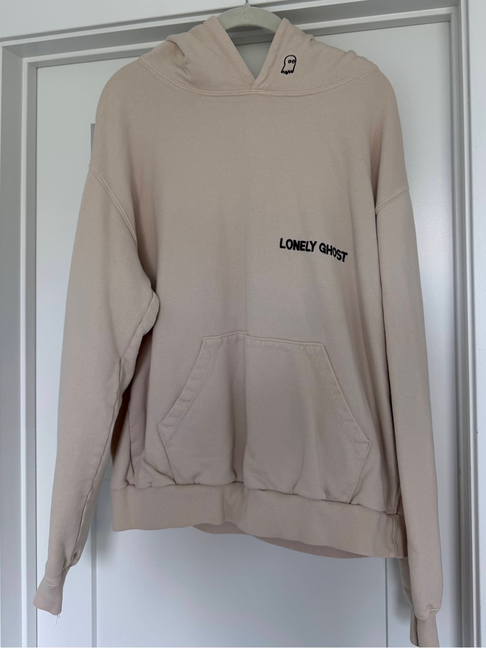 LONELY GHOST Beige Crewneck Hoodie